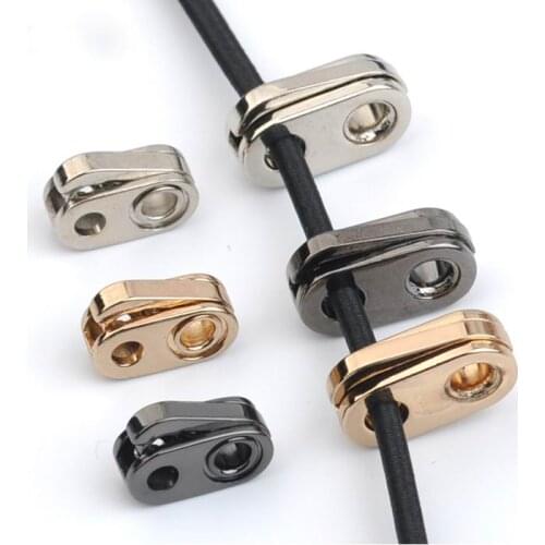 24 pcs / lot STP-022 metal alloy stoppers toggle cord locks Drawstring lock one holes for 3mm 4mm cord free shipping
