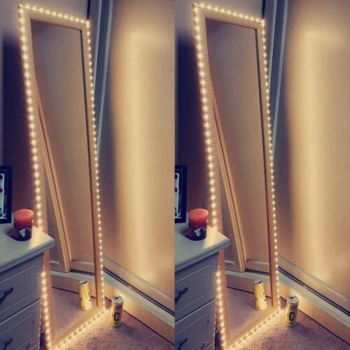 Vanity Makeup Mirror Light 5V USB LED Flexible Tape USB Cable Powered Dressing mirror Lamp Decor 0.5m -5m