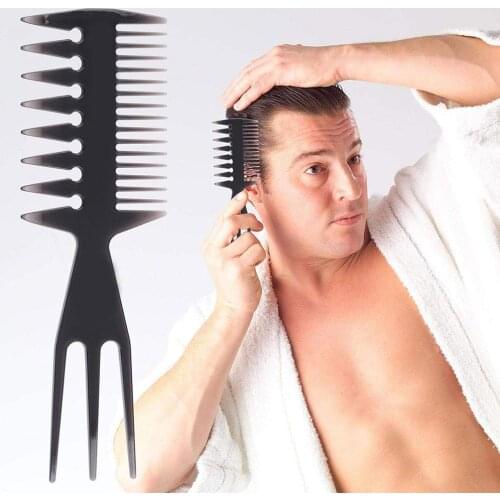 Big Teeth Double Side Tooth Combs Hair Comb Mens Oil Brush Accessories Styling Head Comb Static Hair Hairstylist Barber An R7C6