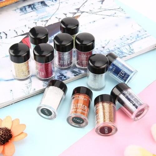 12pcs/set Glitter Eyeshadow Gel Shimmer Diamond Metallic Power 3D Eyes Makeup Cosmetic Pigment Kit Smoky Eye Shadow Make up DFDF