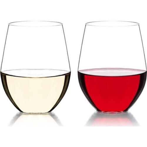 2Pcs Plastic Wine Glass Champagne Flutes Cups Home Wedding Party Bar Juice Wine Drinking Unbreakable Glasses Gifts 470ml