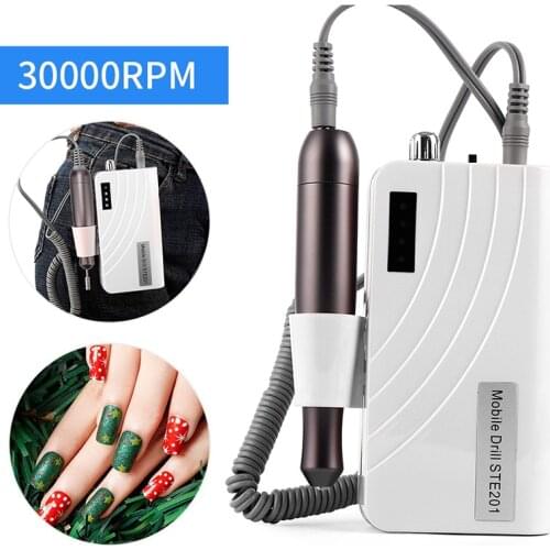 2021 distributors order this 30000 RPM electric manicure pedicure nail drill with strong micromotor chargeable