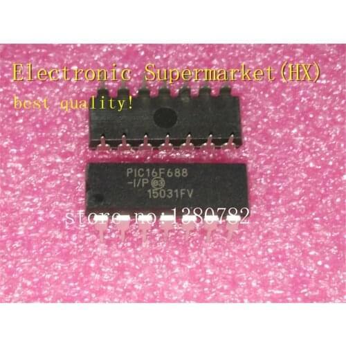 Free Shipping 50pcs/lots PIC16F688-I/P PIC16F688 16F688-I/P DIP-14 New original IC In stock