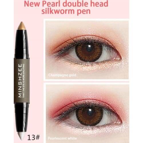 Double Head Bronzers & Highlighters Long-last Face Highlighter Makeup Bronzer Shimmer Play Stick Create 3D face Full Cover QBMY