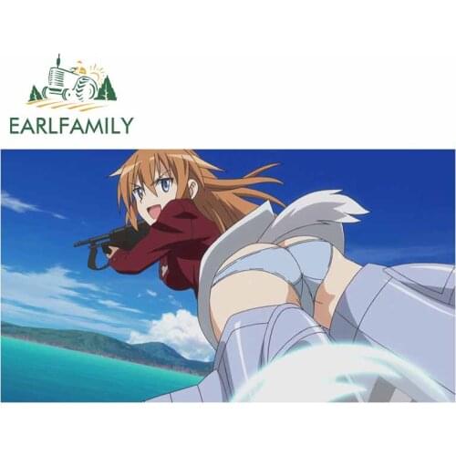 EARLFAMILY 13cm x 7.2cm For Sexy Anime Girl Body for Car Stickers Waterproof Decal Vinyl Car Wrap Scratch-Proof Decoration