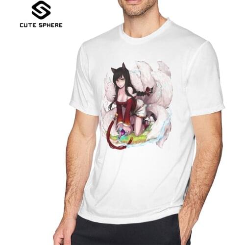 Ahri T Shirt Ahri With Crystalline Flask T-Shirt Short-Sleeve Cute Tee Shirt Printed Summer Tshirt