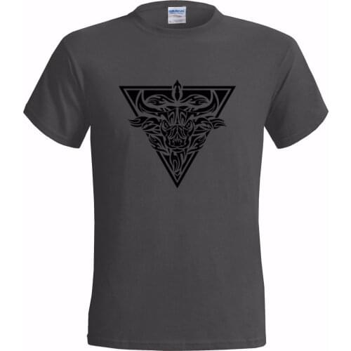 Men T Shirt 100% Cotton Print Shirts TATTOO STYLE BULL ART MENS T SHIRT TRIBAL MAORI TAURUS POLYNESIAN GIFT PRESENT Tee Shirt