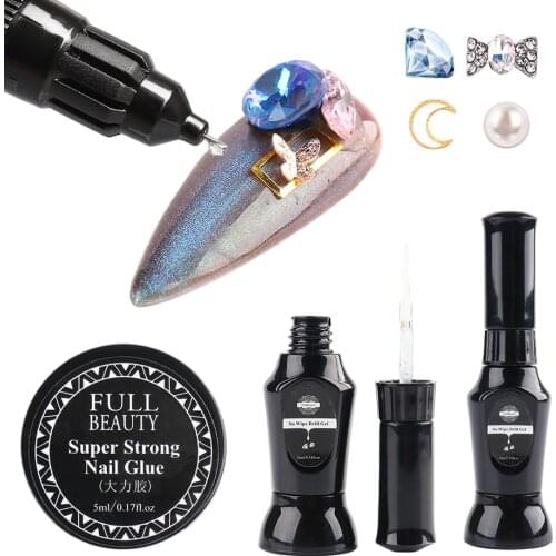 Gel for Nail Rhinestone Glue Brush Needle For Trimming Nail UV Polish Top Coat Nail Art Decorations Jewelry Manicure Glue LE1826