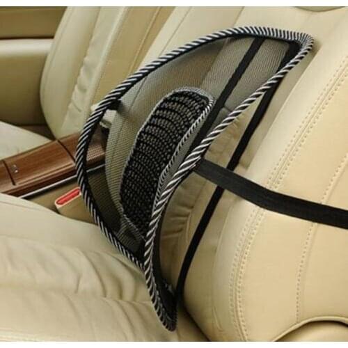 Hot Sale Protect the waist Black Mesh Cloth Car Seat Cushion Lumbar Waist Back Support Lumbar 2017 New