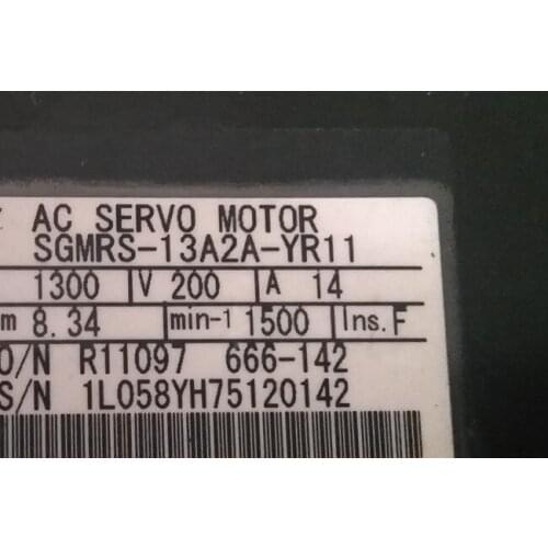 Used in good condition AC Servo Motor SGMRS-13A2A-YR11