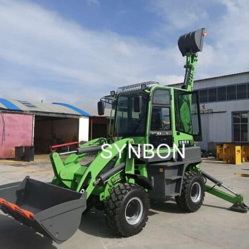 SYNBON Chinese Mini agricultural backhoe loader , Towable Backhoe loader,tractor loader mini excavator with cabin