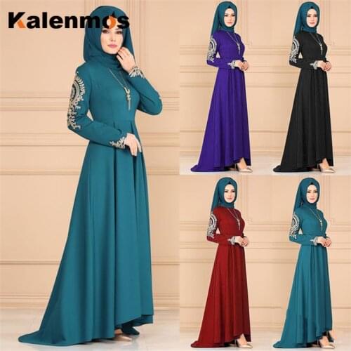 Plus Size 5XL Dubai Arab Muslim Abaya Dresses Women Irregular Big Swing Maxi Dress Robe moroccan Kaftan Ramadan Islamic Clothing