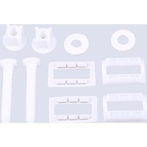 1 Set Plastic Toilet Seat Hinge Bolts Screw Fixing Fitting Kit Toilet Replacement Part with Nuts and Washers Bathroom Tool