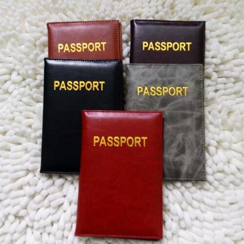 1PC Fashion New PU Women Passport Holder Couple Models Girls Travel Passport Cover Unisex Card Case Man Card Holder