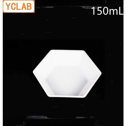 YCLAB ASONE 150mL Weighing Plate PS Plastic Boat Hexagon Dish Polystyrene Antistatic Laboratory Chemistry Equipment