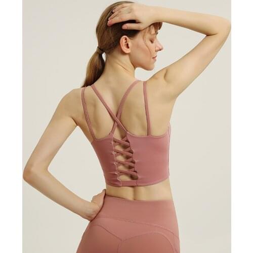 WHOUARE Sexy Seamless Push Up Sports Yoga Bra Underwear Women Fitness Gym Clothing Running Breathable Training Workout Bra