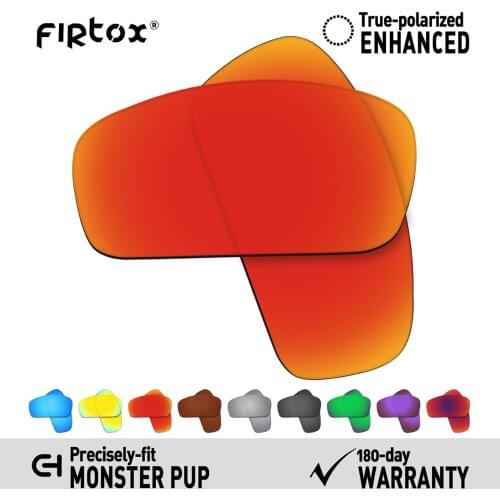 Firtox True UV400 Polarized Lenses Replacement for-Oakley Monster Pup Sunglasses (Compatiable Lens Only) - Multiple Colors