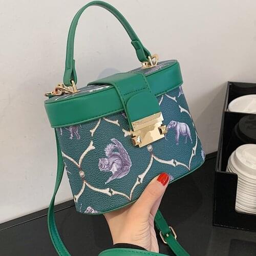 Animal Prints Crossbody Bags For Women Box Shaped Totes Ladies Fashion Bucket Shoulder Bag And Handbags Cassette Purse Bolsas