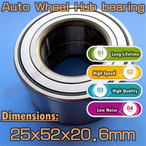 Bargaining Long-Lifetime High speed Car Bearing Auto Wheel Hub bearing DAC25520206 Free Shipping 25*52*20.6 25x52x20.6 mm