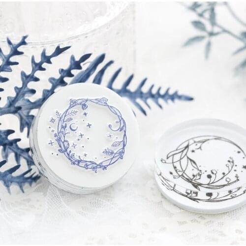 Vintage Box Gift Cute Animal Printing Moonlight Bazaar Series Diary Ablum Wedding Letter Wood Rubber Stamp Set