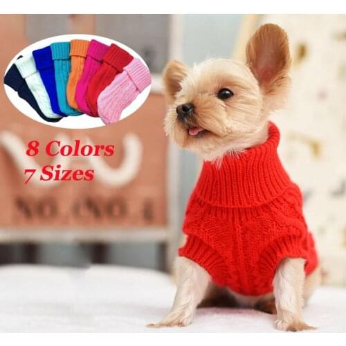 Dog Winter Clothes Knitted Pet Clothes For Small Medium Dogs Chihuahua Puppy Pet Sweater Yorkshire Dog Jumper Sweater Ropa Perro