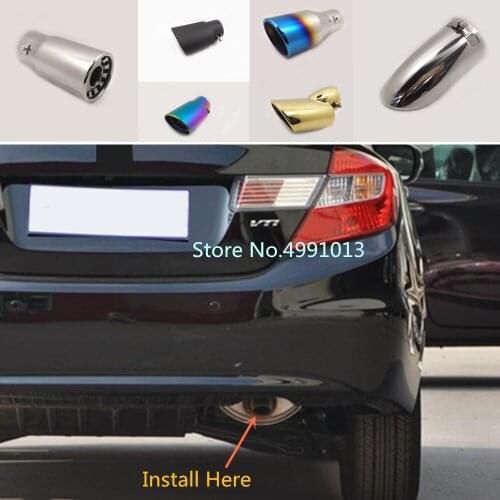 For Honda Civic Sedan 2011 2012 2013 2014 2015 Car Rear Muffler Exterior End Pipe Dedicate Exhaust Tip Tail Outlet Ornament 1pcs