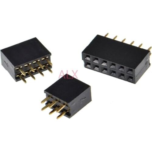 10PCS 2X2P/4P/6P/8P/10P/16P/20P/40P PIN Double row Straight FEMALE PIN HEADER 2.54MM PITCH Strip Connector Socket 8/10/16/20/40