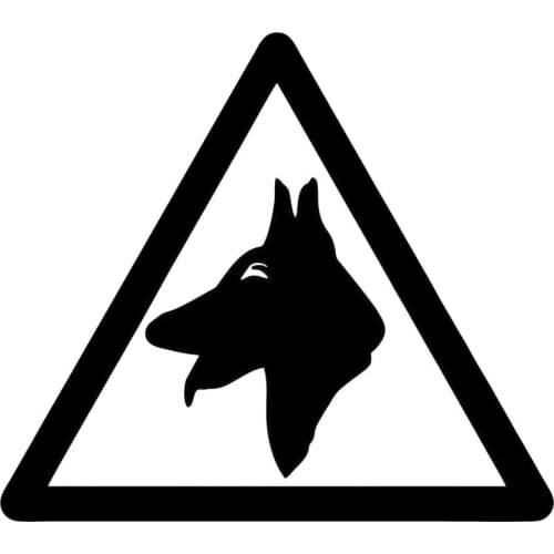 17*15CM Dog Guard Warning Car Portal Door Vinyl Decal Car Styling Decorative Stickers Black/Silver C6-1756