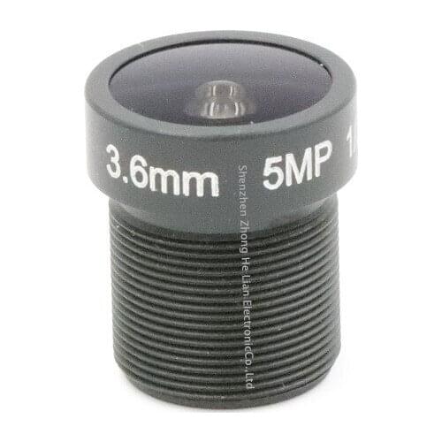 3.6mm Lens 5.0 MegaPixel 75 Degree MTV M12 x 0.5 Mount Infrared Night Vision Lens For CCTV Security Camera