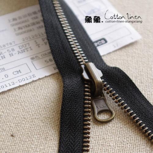 5 # YKK zipper clothing and special double-sided bronze 60cm ~ 80cm