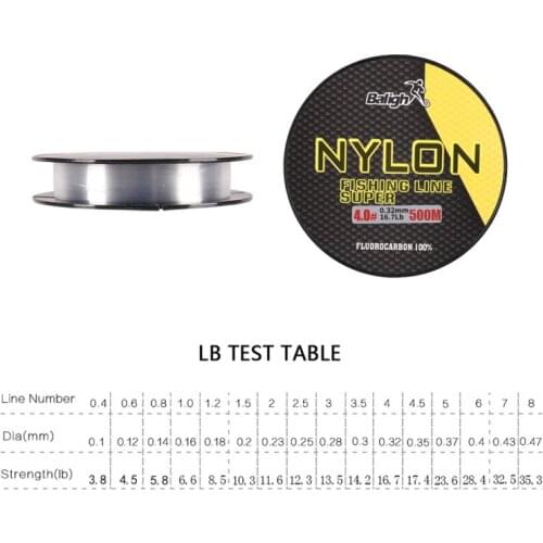 500m Super Strong Fishing Line Monofilament Nylon Pesca Accesorios Carp Accessories 3.8-35.3Lb Equipment Fish Lakes Braided