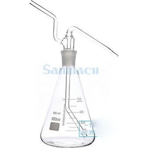 500ml Conical Washing Bottle Triangle Wash Bottle Ground Stopper 24/29 Joint