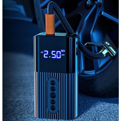 12v Car Air Compressor Inflatable Pump Digital Display Multi-function Portable Wireless Tire Pressure Display For Bicycle Auto