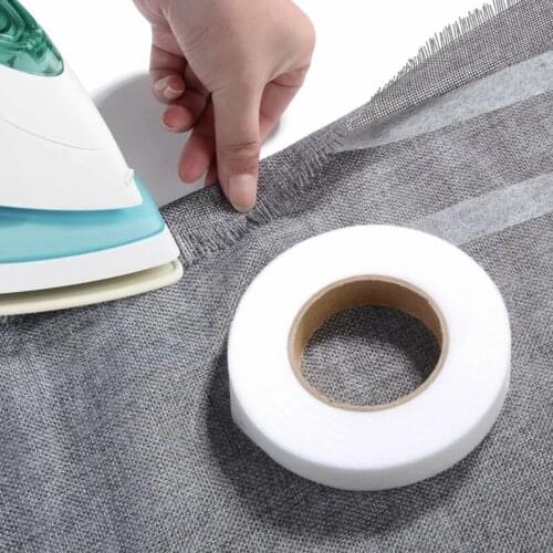 70 Yards White Double Sided Sewing Accessory Adhesive Tape Cloth Apparel Fusible Interlining Fabric Tape Patchwork Cloth Garment