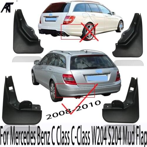 Mud Flaps For Mercedes Benz C Class C-Class W204 S204 Estate Wagon 2008 2009 2010 Mud Flap Splash Guards Front Rear Fender