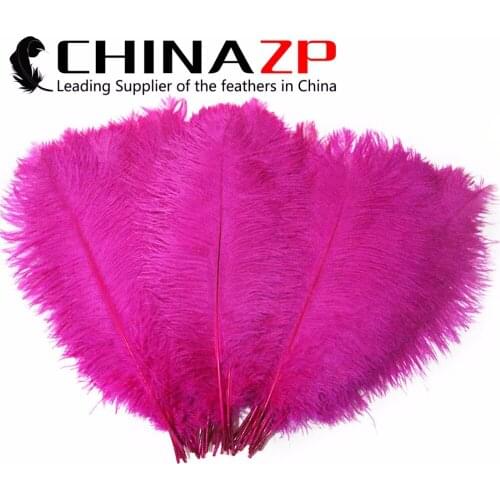 CHINAZP Samba Carnival Costume Feather 20inch to 22inch (50-55cm) Featured Quality Hot Pink Ostrich Feather for sale