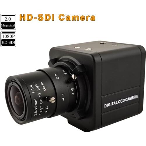 REDEAGLE CCTV 1080P HD-SDI Camera Industrial 2MP SDI Security Box Mini Camera with 2.8-12mm Zoom Lens