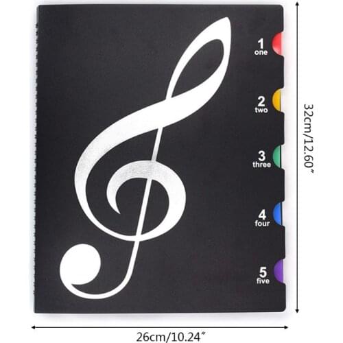 Creative A4 Music Book Folders Piano Multi Function Score Practical File Holder