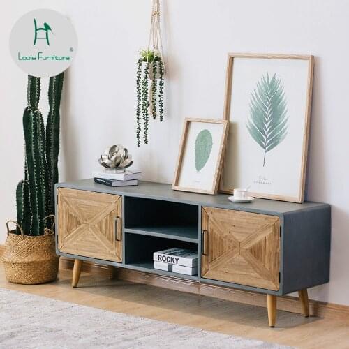 Louis Fashion TV Stands Simplesmall Apartment Northern Europe Imitation Cement Bedroom Post-modern Storage Furniture