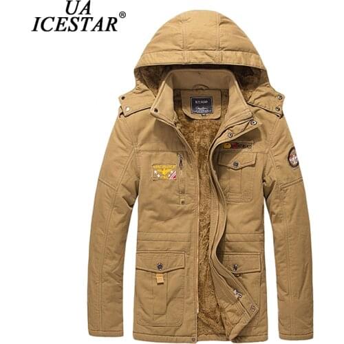 UAICESTAR Winter Jacket Men Brand Windproof Motorcycle Jacket Washed Cotton Fashion Casual L-5XL Coat Thicken Warm Men Jackets