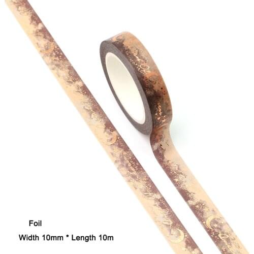 NEW 10pcs/Lot 10MM*10M Halloween Gold Foil Moon Black Queen Decorative Washi Tape Wholesale Masking Tape washi tape stickers