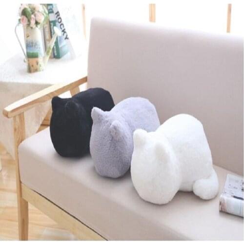 UBRUSH Creative Cute Cat Cushion Plush Fabric PP Cotton Filled Soft And Comfortable Skin Home Sofa Gift 33*24*18cm Cushion