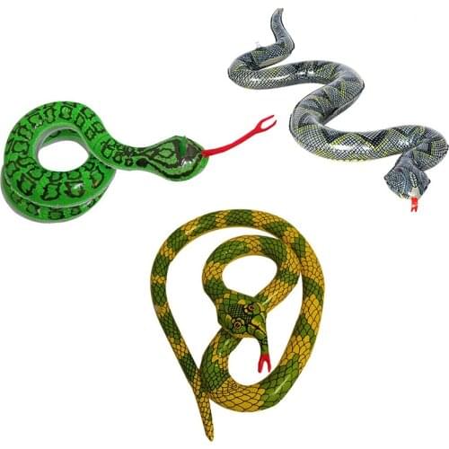 PVC Inflatable Python Simulation Inflatable Snake Tricky Small Animal Toy Inflatable Toy Snake Swimming Party Pool Toy 2021