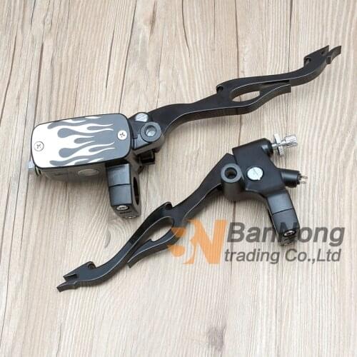 1"25mm Flame Hand Brake Master Cylinder Clutch Lever For Honda Shadow Steed VLX 400 600 1100 VTX1300 1800 Magna VF 250 750 CB110