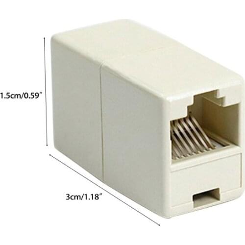 F3MA RJ45 Network Cable Connectors Straight-through Extension Head 8P8C Net Cable Joiners 5PCS