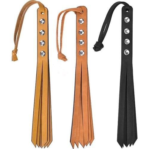 Cowhide Leather SM Whip Sexy Lingerie Hot Erotic Fetish Spanking BDSM Bondage Flogger Adult Games Slave Whip Sex For Couples