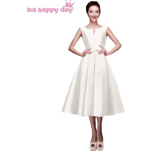 Modern plus size red blue tea dress bridesmaid new arrival gorgeous adult ladies robe formal women occasion dresses H2643