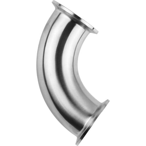 1.5 Inch 51mm 2 Inch Pipe 304 Stainless Steel 90 degree Sanitary Elbow Pipe Fitting Tri Clamp