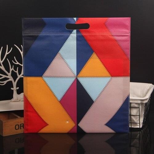 100pcs Non-woven fabric clothing packaging bags closet organizer large zipper with transparent window travel storage pocket