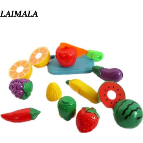 Children Pretend Role Play House Toy Cutting Fruit Plastic Vegetables Food Kitchen Baby Classic Kids Educational Toys 2022